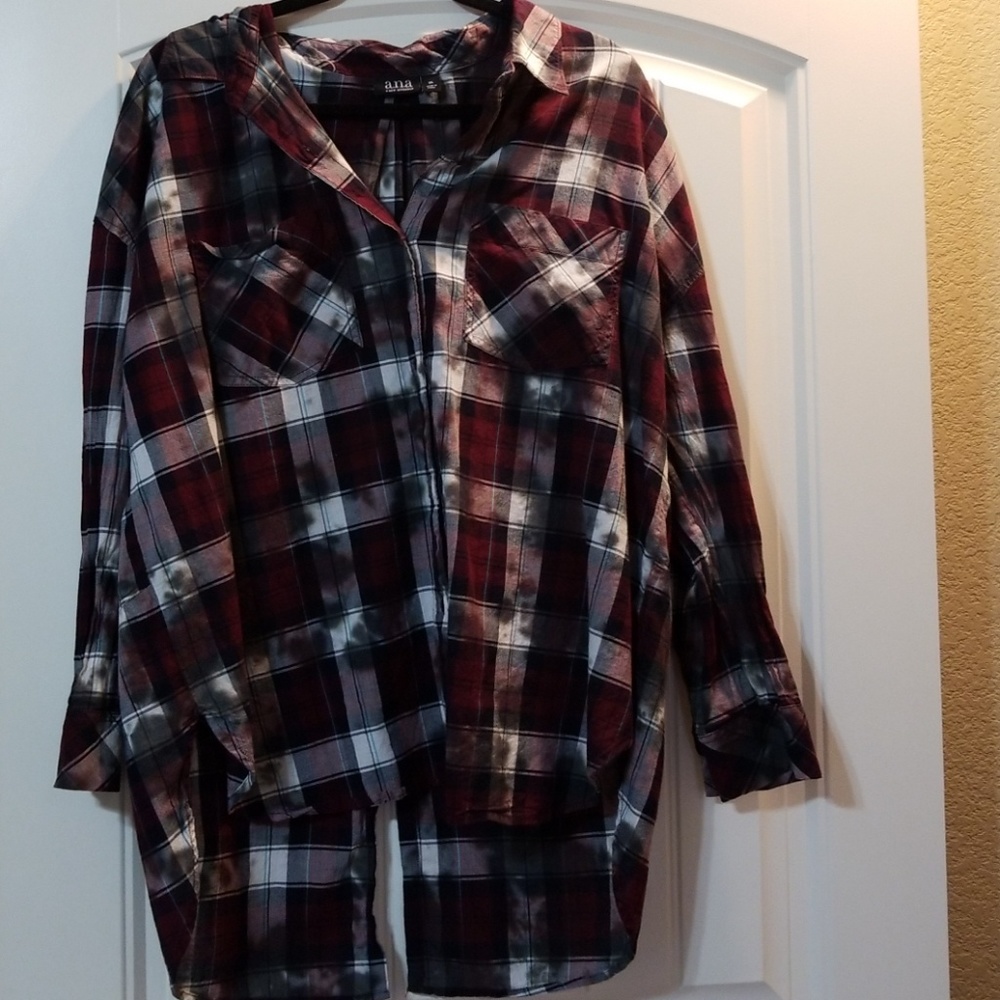 A.N.A. flannel be designed dress shirt